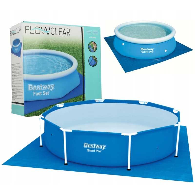 Brezento kilimėlis sodo baseino žolės dangai 274x274cm bestway 58000