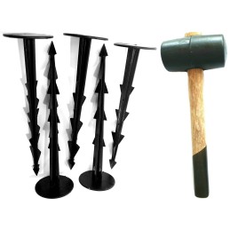 Smeigtukai užsegimai auginti audiniai 15cm 50vnt plaktukas