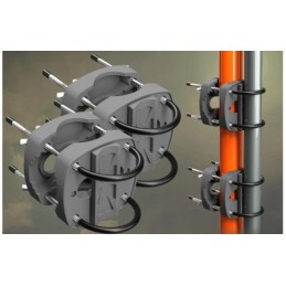 Balkono skėčio laikiklis balkonui, metaliniam turėklui, didelis, reguliuojamas, xxl