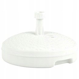 Vidaxl skėčio pagrindas 20 l, baltas, plastikinis rotangas