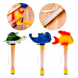 Plaukiojantis termometras, plūdė, baseinas, gyvūnai, vandens temperatūros matavimas