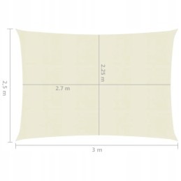 HDPE šešėlių burė 2,5x3m kreminė