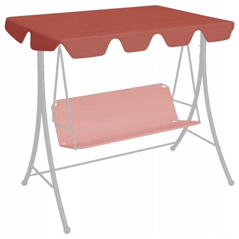 Stogas sodo sūpynėms terakotos 150/130x105/70cm