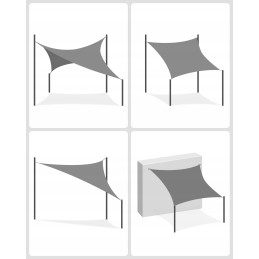 Songmics skėtis, pilkas, 200 x 300 cm