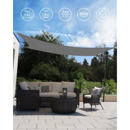 Songmics skėtis, pilkas, 200 x 300 cm