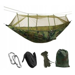Išgyvenimo turistinis hamakas su tinkleliu nuo uodų
