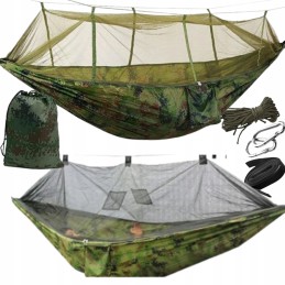 Išgyvenimo turistinis hamakas su tinkleliu nuo uodų