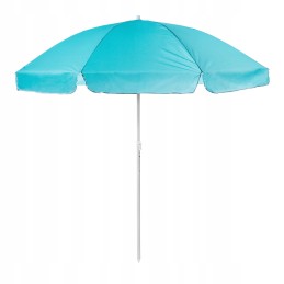 Sodo skėtis, didelis, sulankstomas, 220 cm, kietas, balkonui, mėlynas