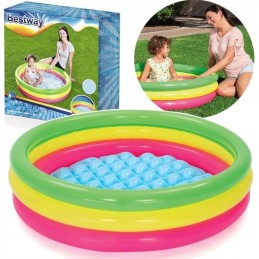 Pripučiamas baseinas minkštu dugnu 102x25cm, puikiai tinka vaikams