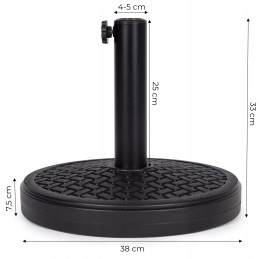 Lietussarga bāzes slodze dārzam un terasei: 12 kg
