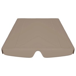 Sūpynių stogelis pagamintas iš PVC audinio, matmenys 188x150x18 cm, pilkai ruda