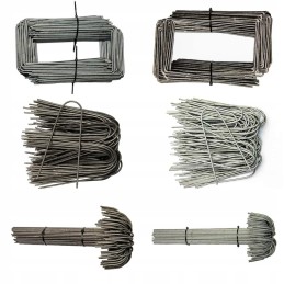 Smeigtukai, kaiščiai, ankeriai, inkarai agrotekstilei tvirtinti, cinkuota/cinkuota agrotekstilė, 100 vnt, U formos, 15 cm