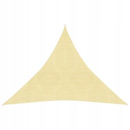 Vidaxl saulės burė 160 g m2 smėlio spalvos 3x3x3 m HDPE