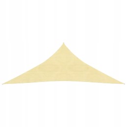 Vidaxl saulės burė 160 g m2 smėlio spalvos 3x3x3 m HDPE