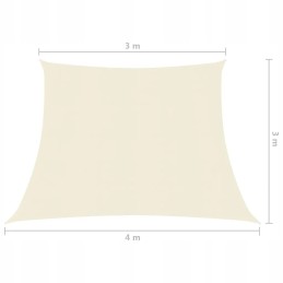 HDPE šešėlinė burė, kreminė, 3/4 x 3 m