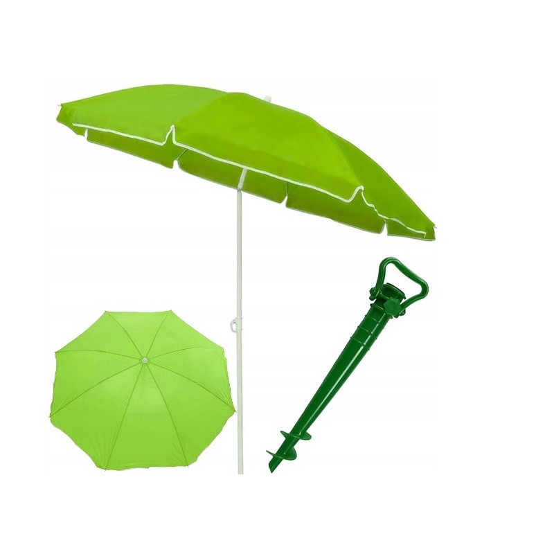 Didelis sodo paplūdimio skėtis, 180 cm, grąžtas