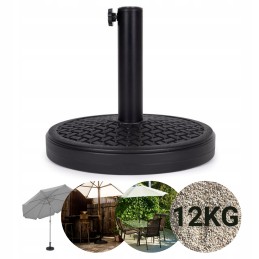 Garden umbrella stand base with a load capacity of 12 kg filled with aggregate
