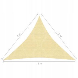 Atspalvio burė 160g/m² smėlio spalvos 3x3x3m HDPE
