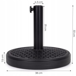 Statīvs, pamatne dārza lietussargam, 12 kg slodze, svars, lietussarga pamatne