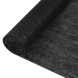 Vidaxl šešėlių tinklelis juodas 1x10 m HDPE 195 g m2