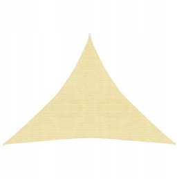 Vidaxl saulės burė 160 g m2 smėlio spalvos 3x3x3 m HDPE