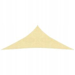 Vidaxl saulės burė 160 g m2 smėlio spalvos 3x3x3 m HDPE