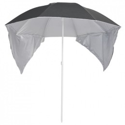 Paplūdimio skėtis su šoninėmis sienelėmis, antracitas, 215 cm