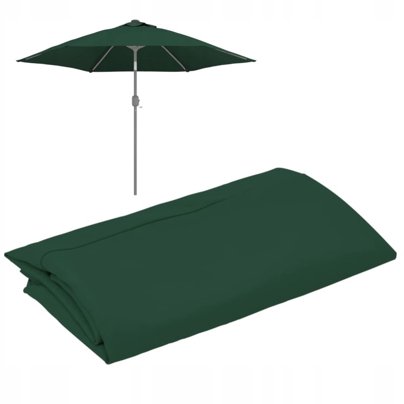 300 cm žalio sodo skėčio pakaitinis užvalkalas