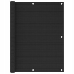 Juodas balkono ekranas 120x400 cm hdp