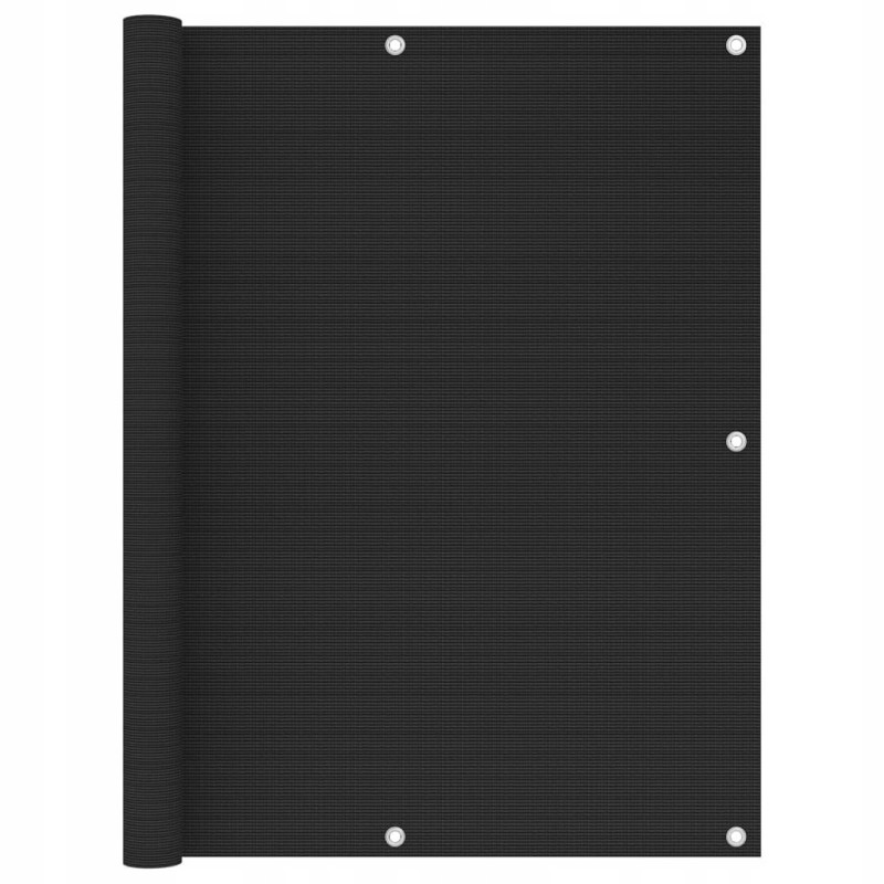 Juodas balkono ekranas 120x400 cm hdp