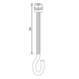 Sūpynių tvirtinimas m10 x 180 mm - 10 vnt.
