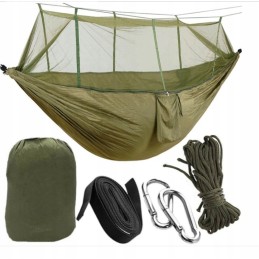Išgyvenimo turistinis hamakas su tinkleliu nuo uodų