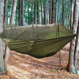 Išgyvenimo turistinis hamakas su tinkleliu nuo uodų