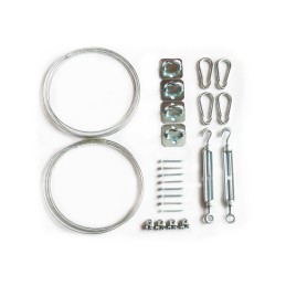 Visas medinis surinkimo rinkinys, skirtas ištraukiamoms (valcuotoms) burėms