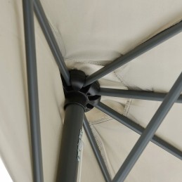 Pusiau apvalus balkono skėtis balkonui, pusiau skėtis 250 cm, pilkas