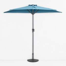 Pusiau apvalus balkono skėtis balkonui, pusiau skėtis 250 cm, turkis