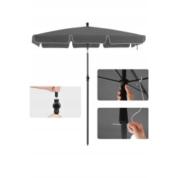 Songmics skėtis nuo saulės, stačiakampis, UV apsauga iki UPF 50+, krepšys, su PA danga, sodui, terasai, balkonui, be stovo