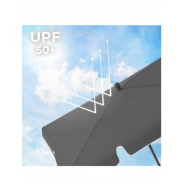 Songmics skėtis nuo saulės, stačiakampis, UV apsauga iki UPF 50+, krepšys, su PA danga, sodui, terasai, balkonui, be stovo