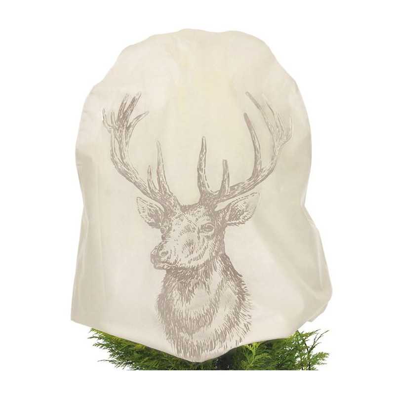 Apsauginis gaubtas iš neaustinės elnio galvos