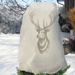 Apsauginis gaubtas iš neaustinės elnio galvos