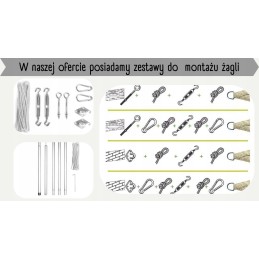 Pavėsinė burė - sodo pavėsis - trikampis 3,6 x 3,6 x 3,6 m - laimo spalva