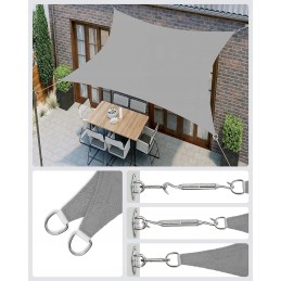 Vandeniui atspari šešėlinė burė 3x3m UV apsauga 93% sodo balkonui