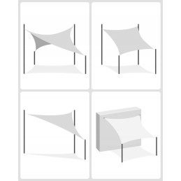 Vandeniui atspari šešėlinė burė 3x3m UV apsauga 93% sodo balkonui