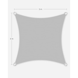 Vandeniui atspari šešėlinė burė 3x3m UV apsauga 93% sodo balkonui
