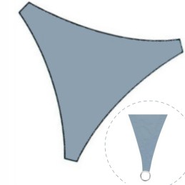 Trikampė sodo pavėsinė burė 3,6 x 3,6 x 3,6 m mėlyna - pilka