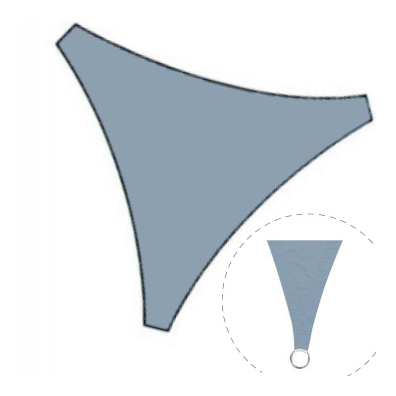 Trikampė sodo pavėsinė burė 3,6 x 3,6 x 3,6 m mėlyna - pilka