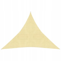 Vidaxl HDPE sodo burė trikampė 3 6x3 6x3 6 m smėlio spalvos