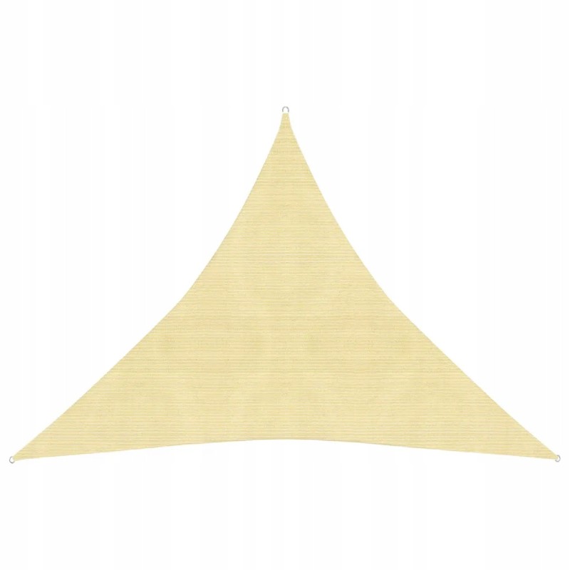 Vidaxl HDPE sodo burė trikampė 3 6x3 6x3 6 m smėlio spalvos