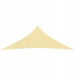 Vidaxl HDPE sodo burė trikampė 3 6x3 6x3 6 m smėlio spalvos