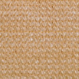 Vidaxl HDPE sodo burė trikampė 3 6x3 6x3 6 m smėlio spalvos